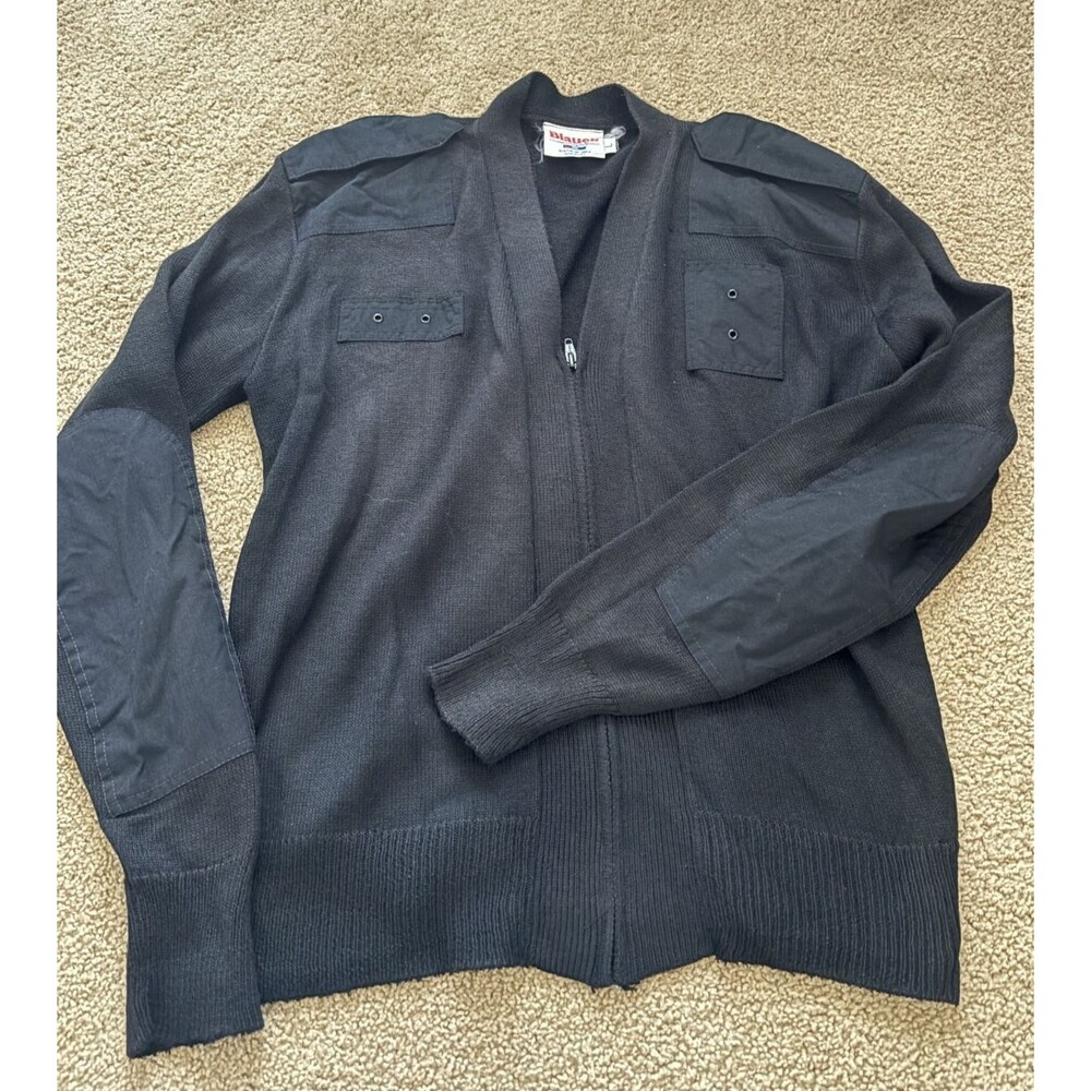Blauer Jacket Black Mens Large w/ Zipper Made in USA